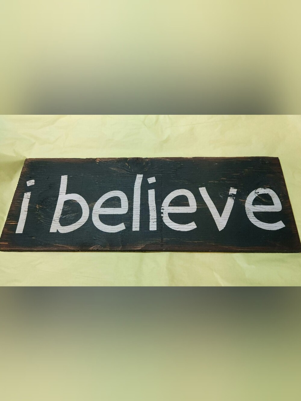 Rustic, Chic, Farmhouse Style Inspirational "I Believe" Wooden Wall Decor